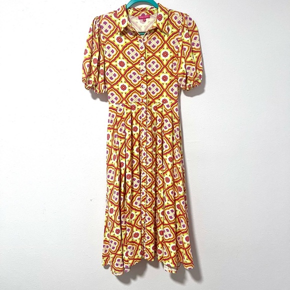 Flying Tomato High Low express yourself woven midi dress in Vibrant Yellow Small - Picture 3 of 9